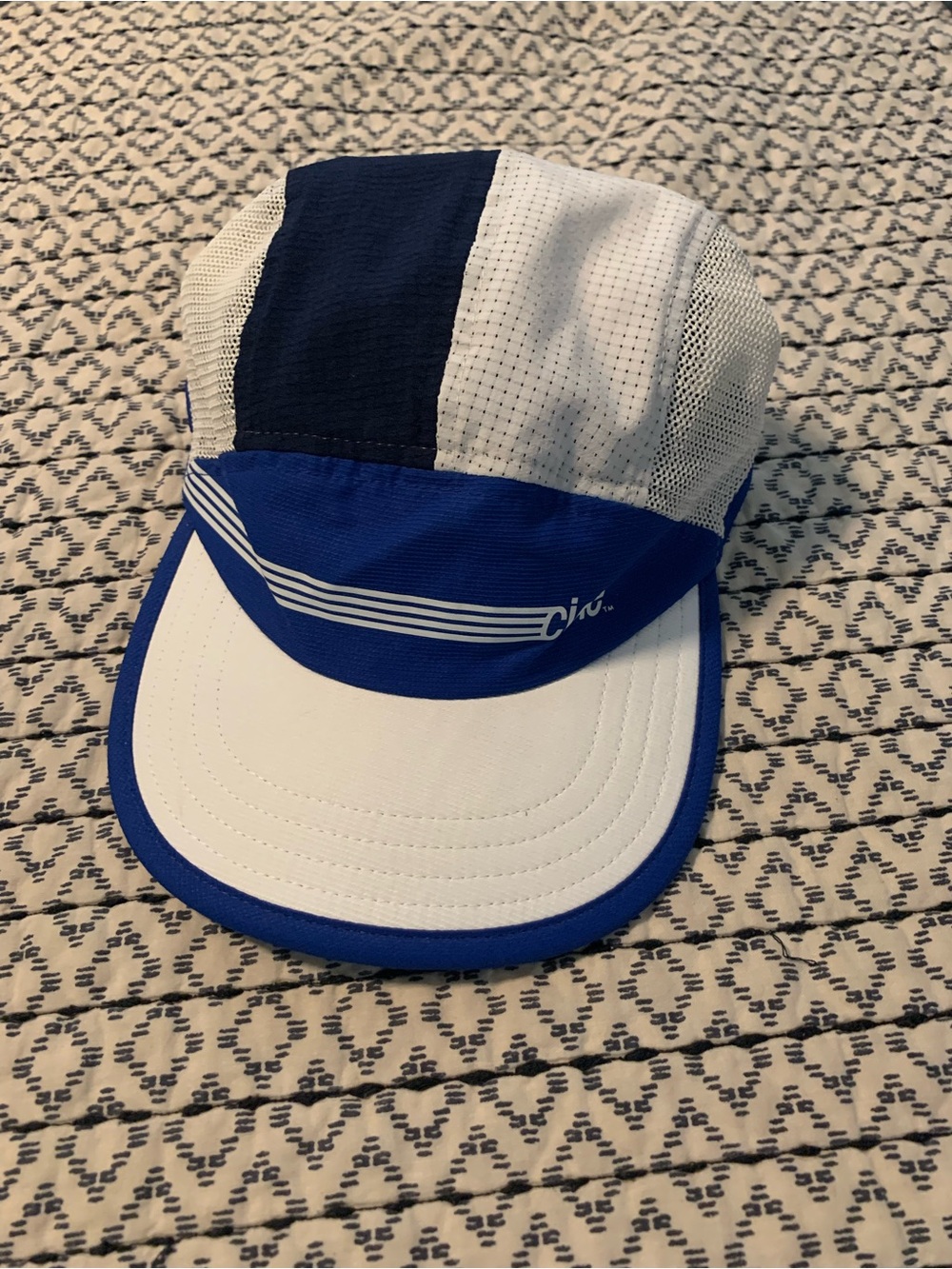 Ciele Blue and White Performance Running Cap
